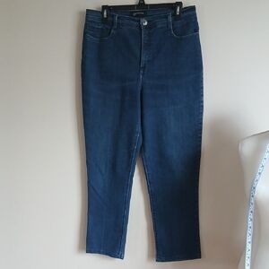 Jones New York Women's Dark Indigo Straight Leg Jeans